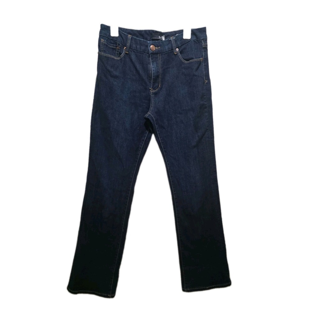 Seven7 Bootcut Jeans Women's Size 12 Dark Wash Stretch Denim Mid Rise EUC